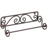 Wrought Iron Wall Mounted Tissue Paper roll Holder 12 x 3 x 5 Inches - Decorlay
